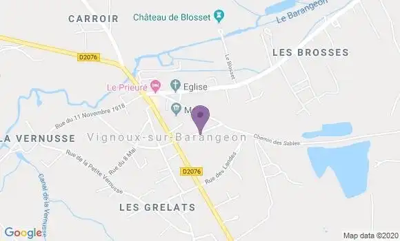 Localisation Vignoux sur Barangeon Bp - 18500
