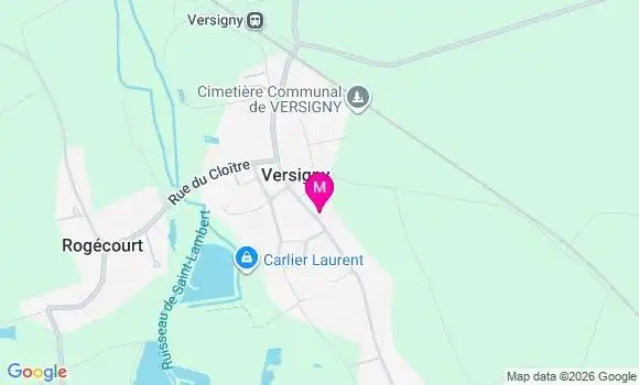 Localisation Versigny - 02800