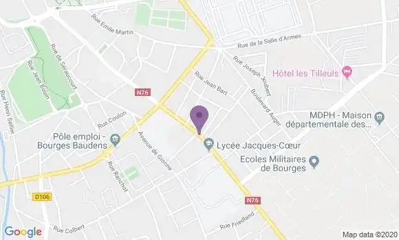 Localisation Bourges Carnot - 18000