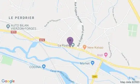 Localisation Vierzon Forges Bp - 18100