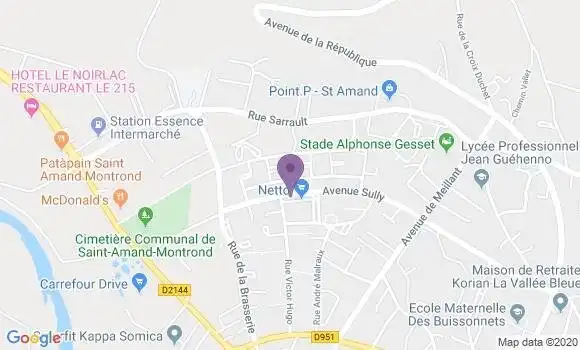 Localisation Saint Amand Mtd le Vernet Bp - 18200