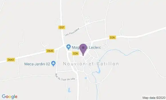 Localisation Nouvion et Catillon Ap - 02270