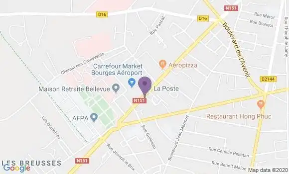 Localisation Bourges   Aeroport - 18000
