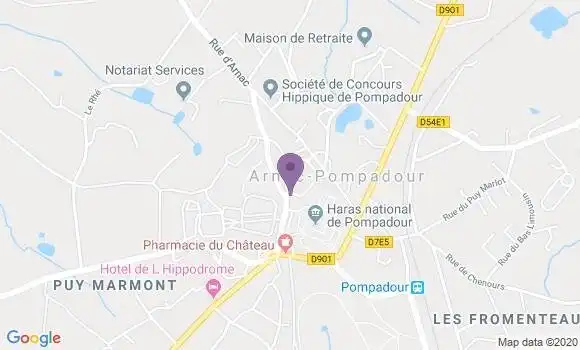 Localisation Arnac Pompadour - 19230