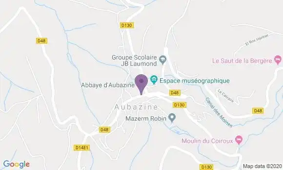 Localisation Aubazine Bp - 19190