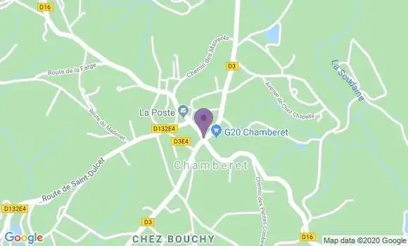 Localisation Chamberet - 19370