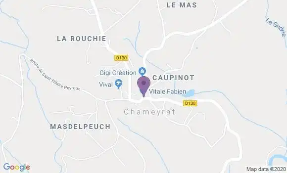 Localisation Chameyrat Ap - 19330