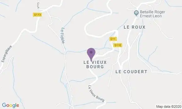 Localisation Champagnac la Prune Ap - 19320