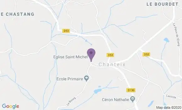 Localisation Chanteix Ap - 19330