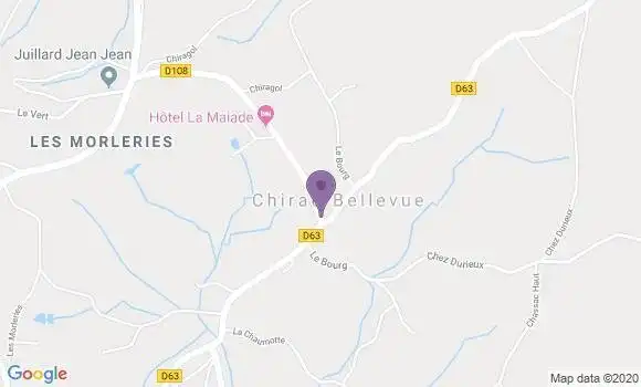 Localisation Chirac Bellevue Point Poste - 19160