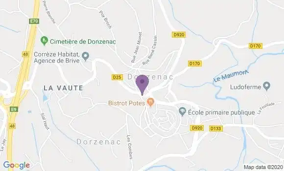 Localisation Donzenac - 19270