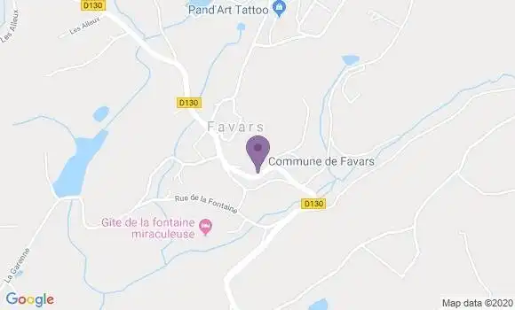 Localisation Favars Ap - 19330
