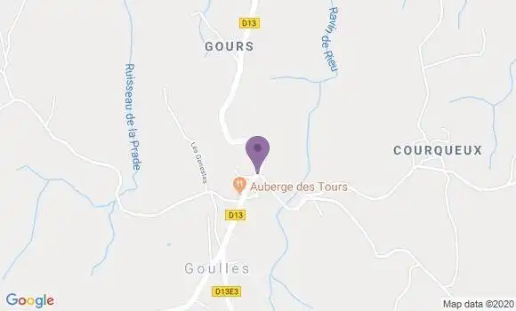 Localisation Goulles Ap - 19430