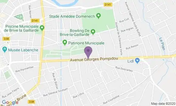 Localisation Brive Georges Pompidou Bp - 19100