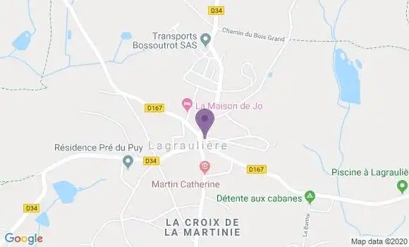 Localisation Lagrauliere - 19700