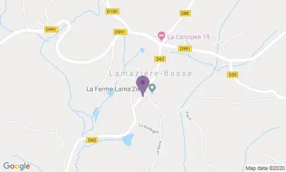 Localisation Lamaziere Basse Bp - 19160
