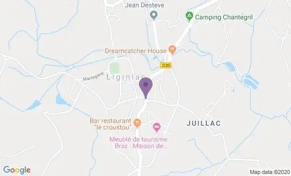 Localisation Liginiac Bp - 19160