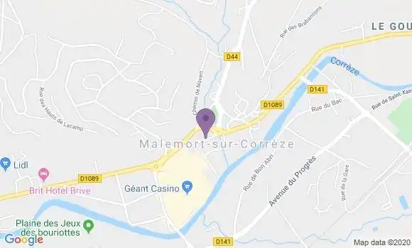 Localisation Malemort sur Correze - 19360
