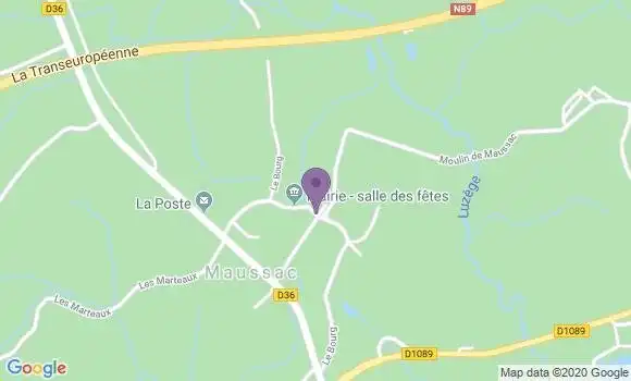 Localisation Maussac Bp - 19250