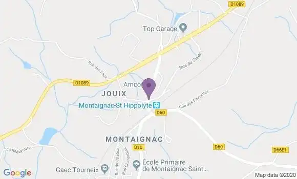 Localisation Montaignac St Hippolyte Bp - 19300