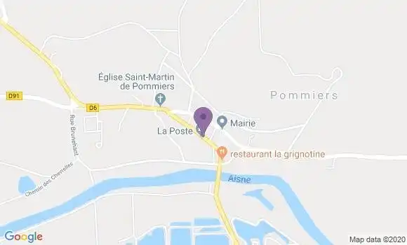 Localisation Pommiers Bp - 02200
