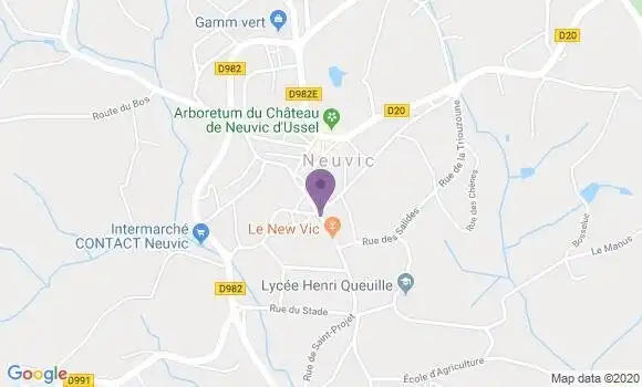 Localisation Neuvic - 19160