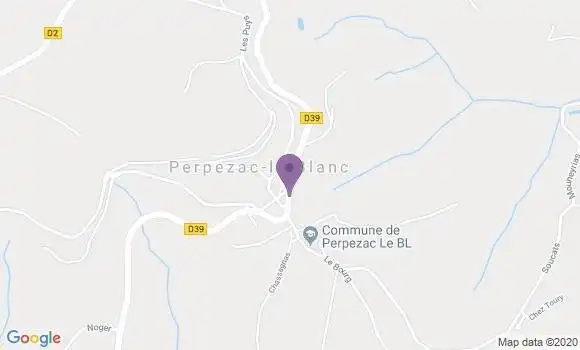 Localisation Perpezac le Blanc Bp - 19310