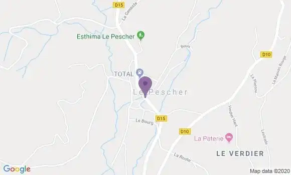 Localisation Le Pescher Bp - 19190