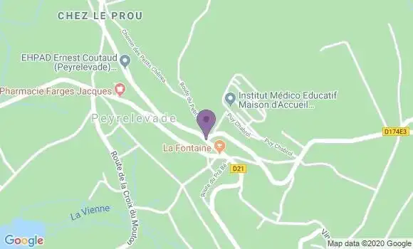 Localisation Peyrelevade Bp - 19290
