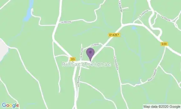 Localisation Rilhac Treignac Ap - 19260