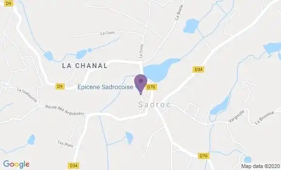 Localisation Sadroc Ap - 19270