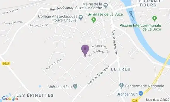 Localisation St Angel Bp - 19200