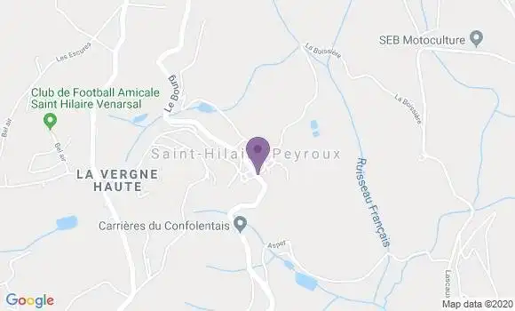 Localisation St Hilaire Peyroux Ap - 19560