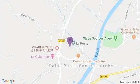 Localisation St Pantaleon de Larche - 19600