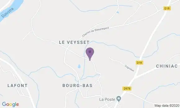 Localisation St Pardoux la Croisille Ap - 19320