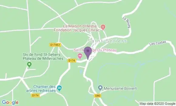 Localisation St Setiers Ap - 19290