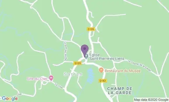 Localisation Sarran Ap - 19800
