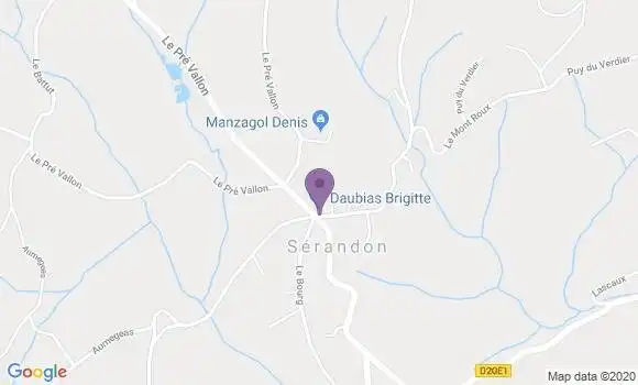 Localisation Serandon Ap - 19160