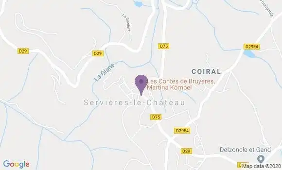 Localisation Servieres le Chateau Bp - 19220