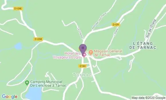 Localisation Tarnac Bp - 19170