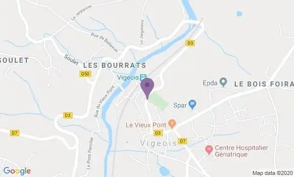 Localisation Vigeois - 19410