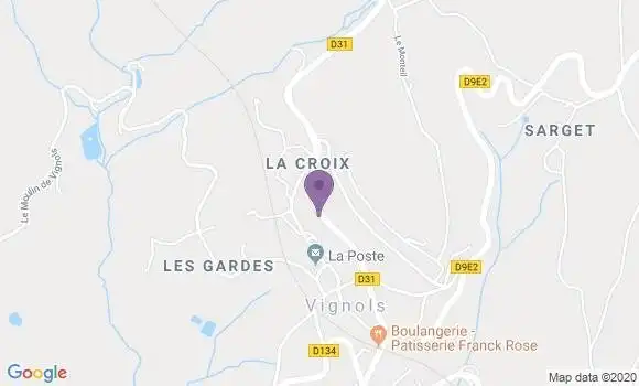 Localisation Vignols Bp - 19130