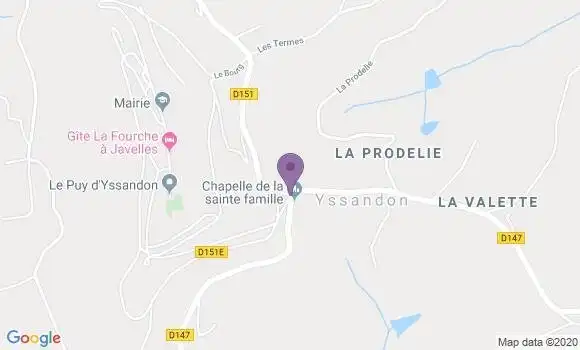 Localisation Yssandon Ap - 19310