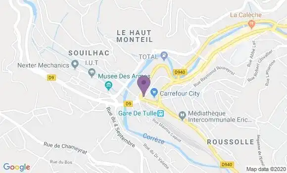 Localisation Tulle Souilhac - 19000