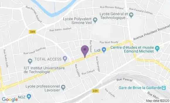 Localisation Brive Pierre Semard Bp - 19100