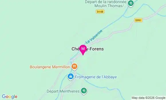 Localisation Chezery Forens - 01410
