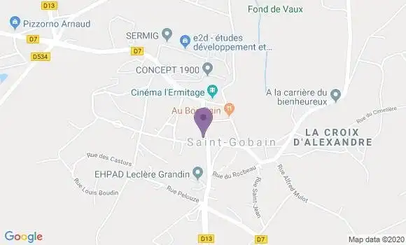 Localisation St Gobain Bp - 02410