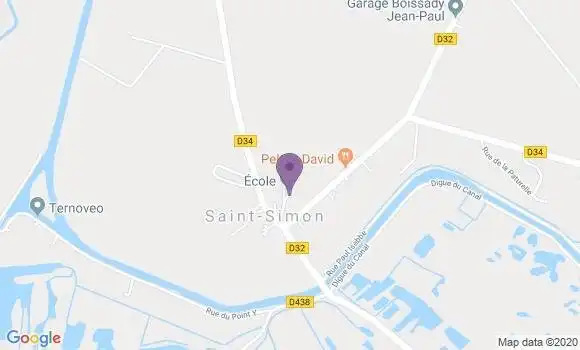 Localisation Saint Simon Bp - 02640