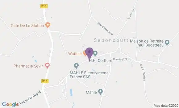 Localisation Seboncourt Bp - 02110