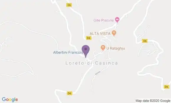Localisation Loreto Di Casinca - 20215